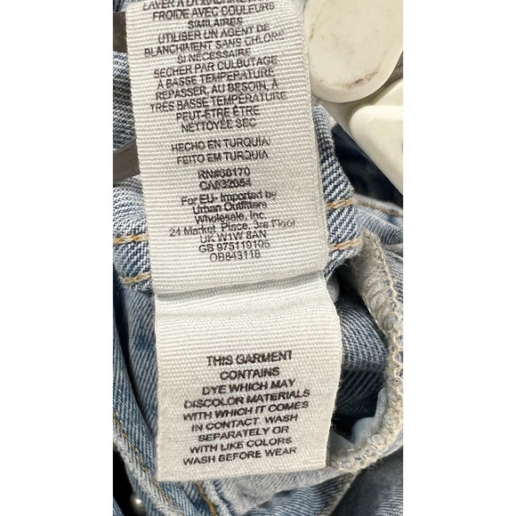 Free People Studded Denim Jacket Blue Distressed Women's S Small - AC - Picture 6 of 11